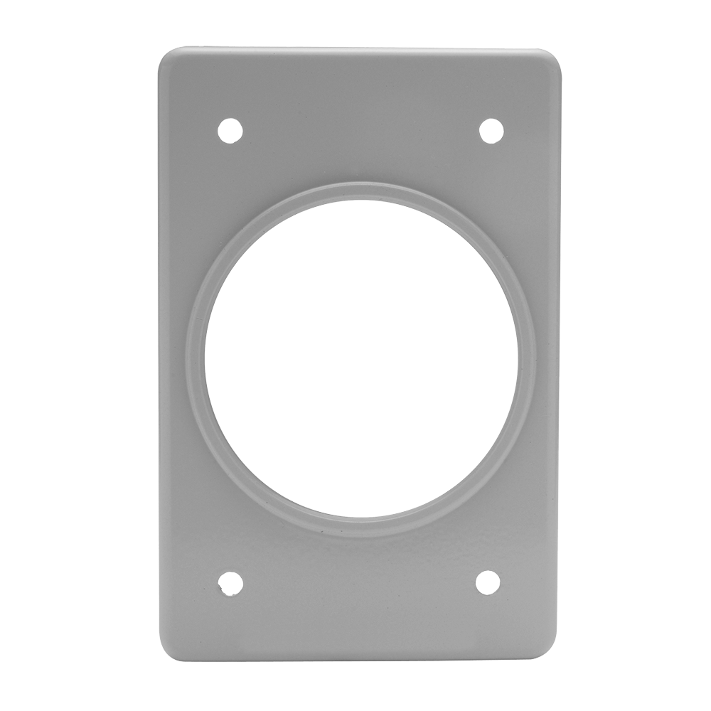 TAPA DE ALUMINIO GRIS PARA RECEPTÁCULO SENCILLO DE 40MM (PARA CONDULET FS)