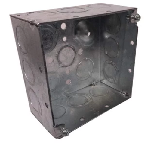 [#] CAJA METALICA TIPO PESADA (CAL 19) 8" X 8" ORIFICIOS 2" PIEZA