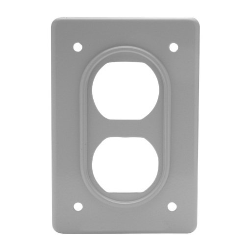 [8800400] TAPA DE ALUMINIO GRIS PARA RECEPTÁCULO DUPLEX (PARA CONDULET FS)