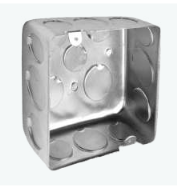 [9840145] CAJA METALICA TIPO REFORZADA (CAL 14) 4 11/16" ORIFICIOS 1/2", 3/4", 1" PAQUETE 50 PIEZAS